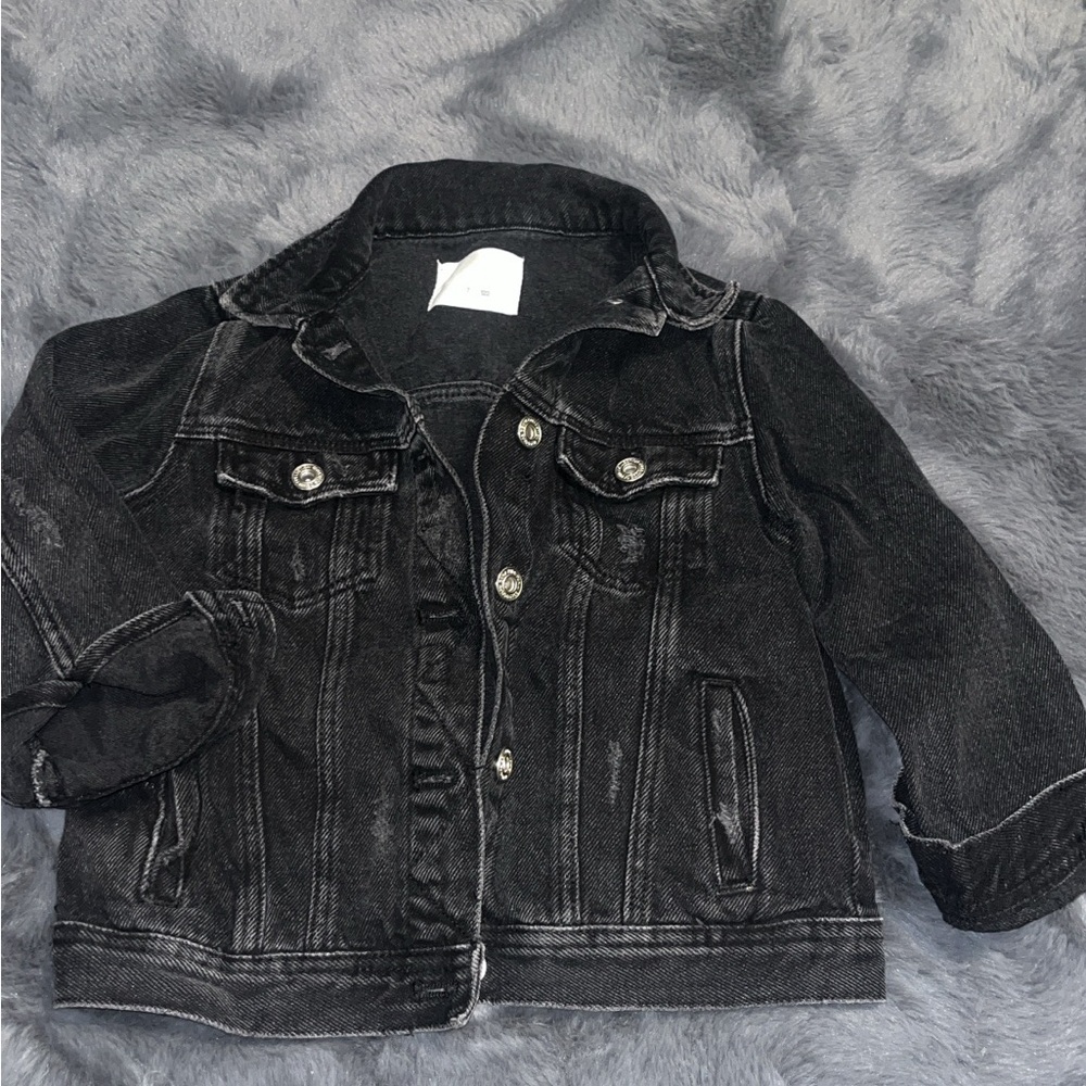 black stone washed Kids jean jacket